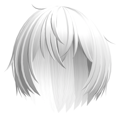 white layered fluffy moe anime boy hair emo Roblox item