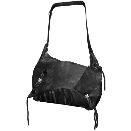 accent rope shoulder bag／black leather 1.0 Leather Black Rope Bead Shoulder Bag | Roblox Item - Rolimon's