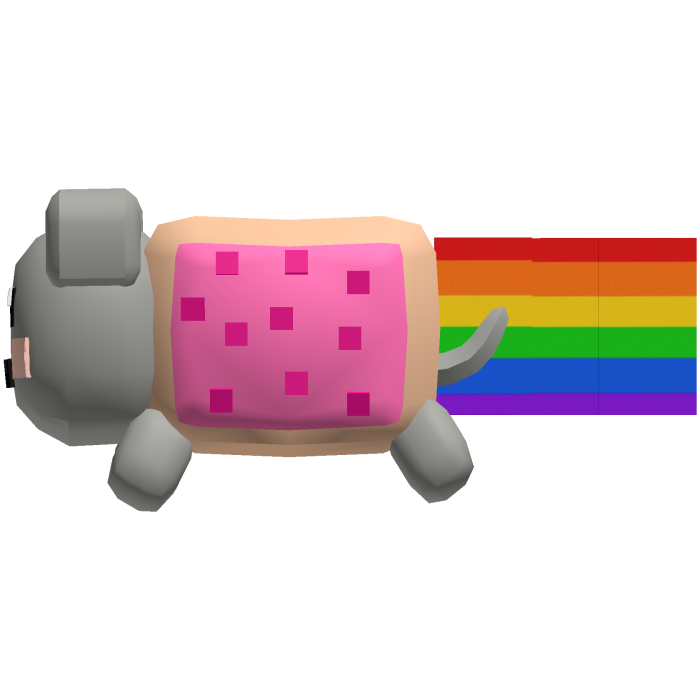 Cute Nyan Cat Plush on Left Shoulder