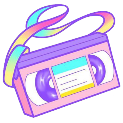 TB PNG Purple Rainbow VCR Tape Y2K Old School Roblox decal
