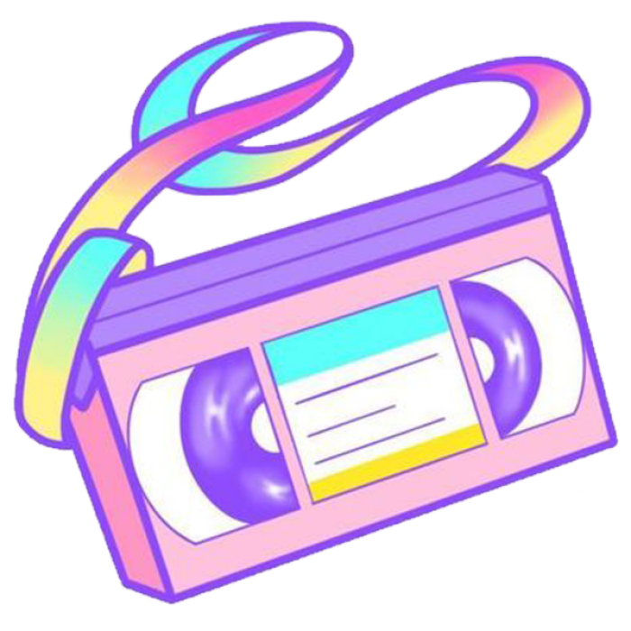 TB PNG Purple Rainbow VCR Tape Y2K Old School Roblox decal