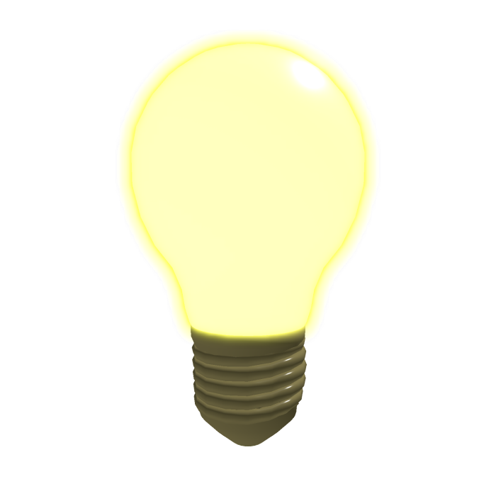[EMISSIVE] glowing light bulb