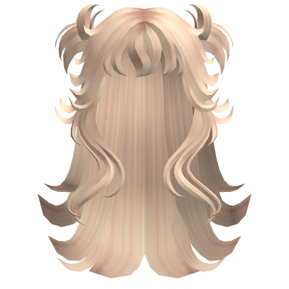 Y2K Halfup Pigtails Fluffy wolf hair Blonde Roblox item
