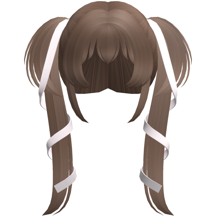 milktea dolly ribbon laced long pigtails