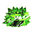 [✨FREE✨] Cyber Green Spiky Hair
