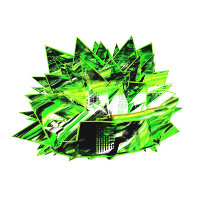 [✨FREE✨] Cyber Green Spiky Hair