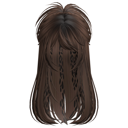 Spikey Wispy Updo Half Up Brown Cheetah