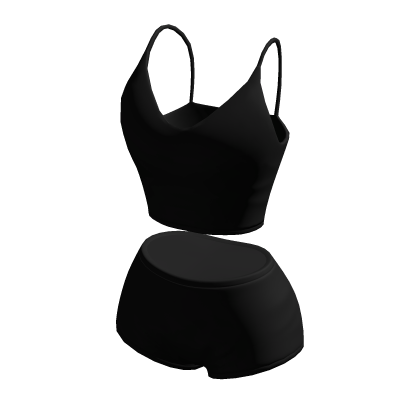 Shorts & Crop Top Black thumbnail