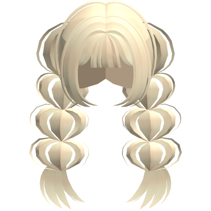 Long braided pigtails behind in blonde