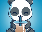 Panda blue boba