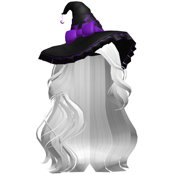 Halloween Side Swept Witch Hair (White)