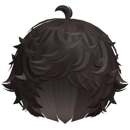cute dark brown kawaii messy lamb curly wavy hair