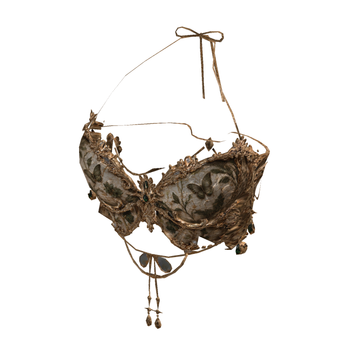 🦋 Antique Moth Relic Y2K Butterfly Corset Top