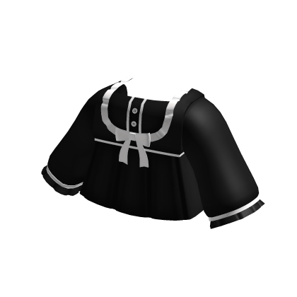 ♡Black & White Cutesy Kawaii Collared School Dress