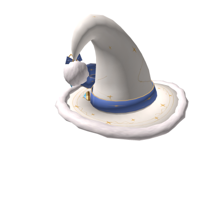 Cute Lunar Reverie - White & Blue Witch Hat Roblox item
