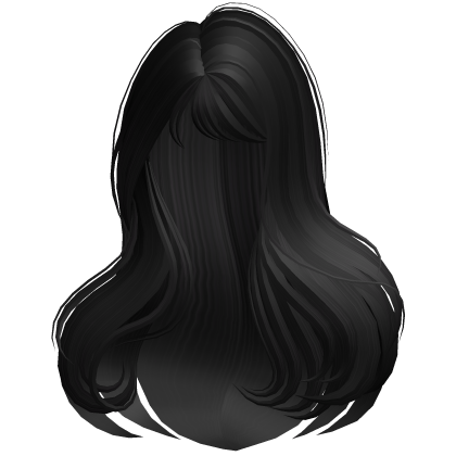 Voluminous Long Blowout Hair (Black) Roblox item