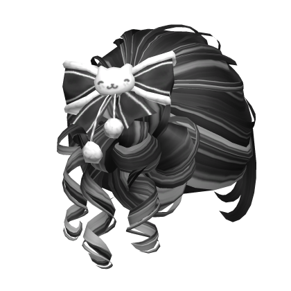 ♡ Twirled Christmas Bun w/ Bow (Grey)
