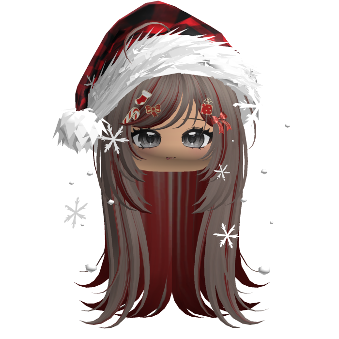Emo Vamp Christmas Hair (Milktea&Red)