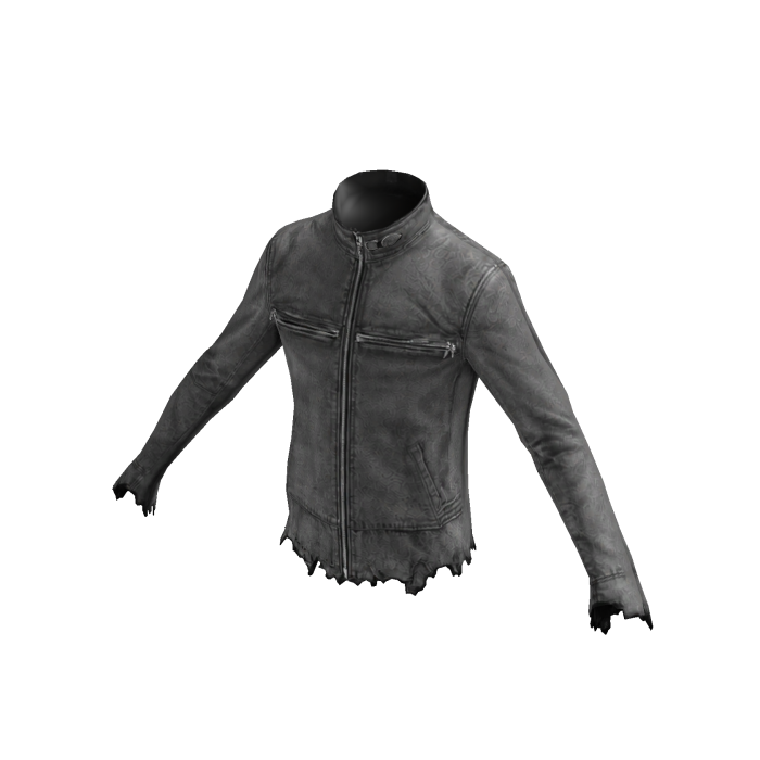 Grey Gothic Zip Leather Jacket