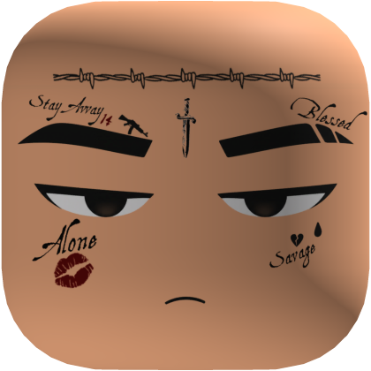 Chill Gangster Face v2 - Light Roblox item