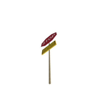nice sign for roads with a yellow sign
