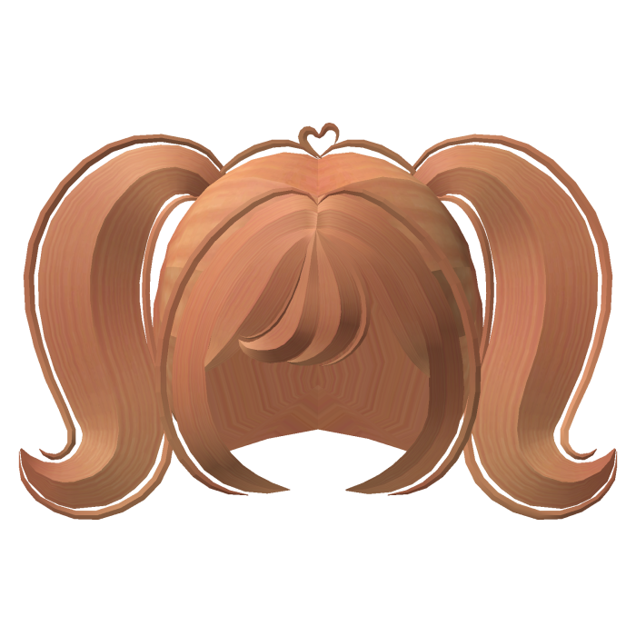 ♡ big swirl swoop cutecore short pigtails orange