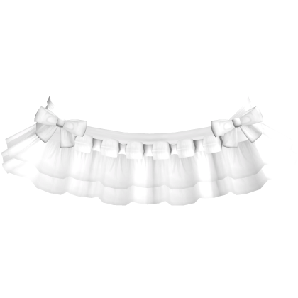 ♡ : cute ruffle maid skirt in white