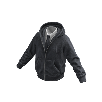 Slate Layered Hoodie w/ Shirt & Tie 