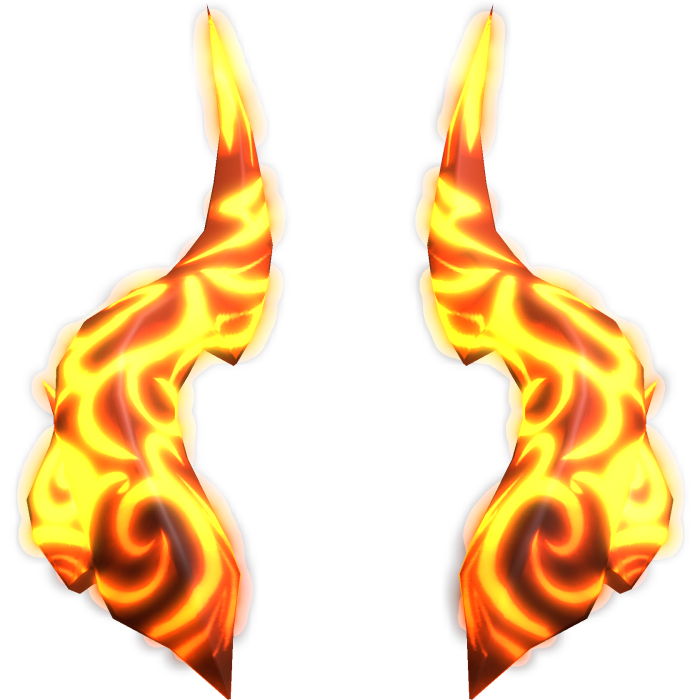 Glowing Orange Demon Horns (Emissive)