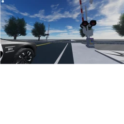Railroad crossing test icon