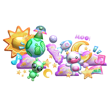Alien Decora Colorful Harajuku Cute Backpack Roblox item