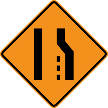 Right Lane Ends Sign Roblox decal
