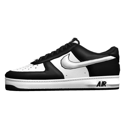 Black and White AF1 - Left Shoe Accessory | Roblox Item - Rolimon's