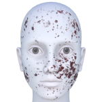Red Splatter On The Face