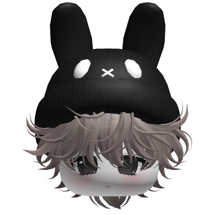 Moe Messy Boy Hair W/ Bunny Hat Ash V2