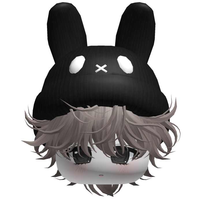 Moe Messy Boy Hair W/ Bunny Hat Ash V2