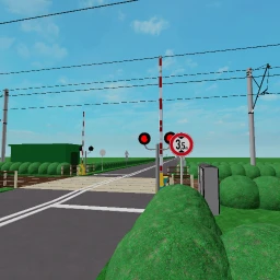 Latvian railroad crossing  icon