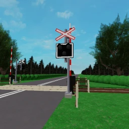 Custom railroad crossing  icon