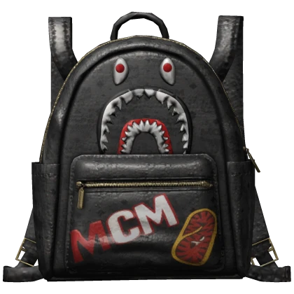 black leather sprayground backpack DLXSV (Black Quilted Irridescent)  Luggage Online Opening with upper flap and adjustable magnetic buckle closure Sprayground Blackout Luxe Leather Backpack