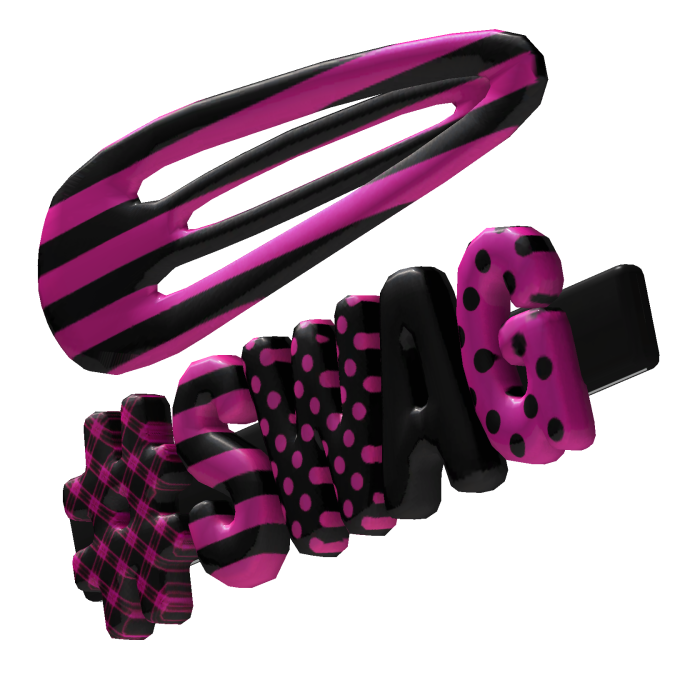 Pink " SWAG " hairclip 