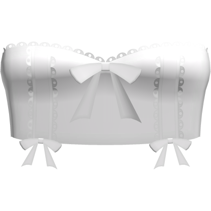 🎀 bow strapless top