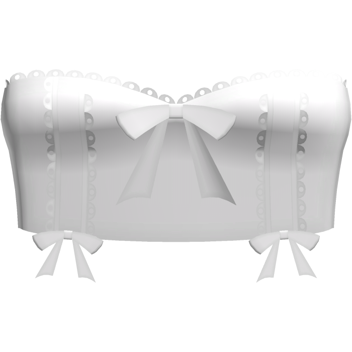 🎀 bow strapless top