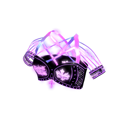 Glowing Gothic Cross Crop Top Purple[MAX]