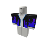 Gradient blue flame shirt