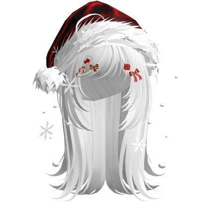 Cute Christmas Straight Hair (White)