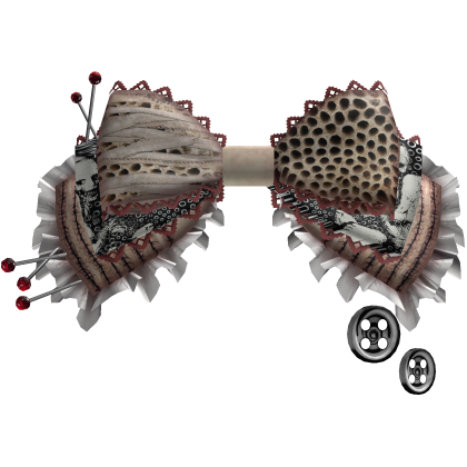 trypophobia horror sewn head bow - skinwalker
