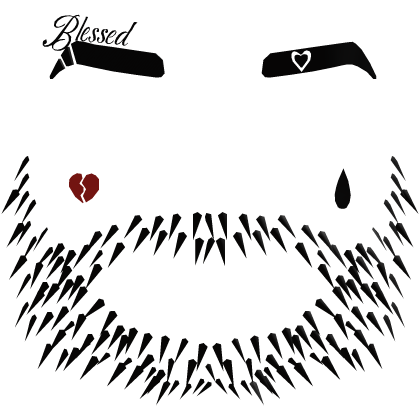 Black Stubble Beard w Eyebrows Tattoos  Roblox item