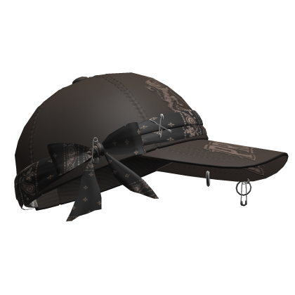 Y2k Tilted Bandana Cap Brown
