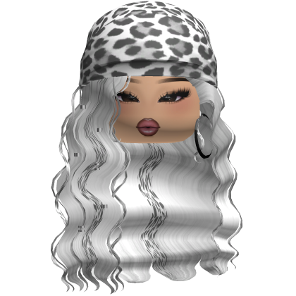 Crimped Waves W/ Boho Bandana Snow Leopard Roblox item