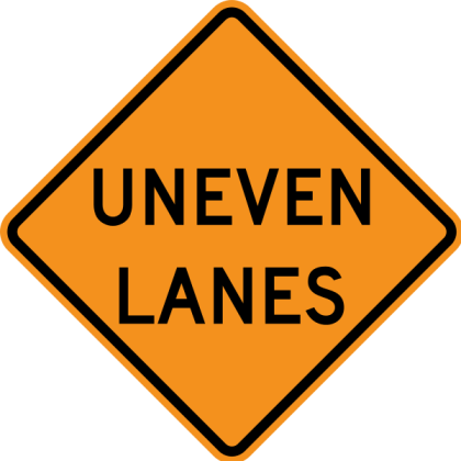 Uneven Lanes Sign Roblox decal